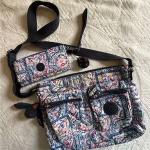Kipling Multicolor Crossbody Bag and Wallet